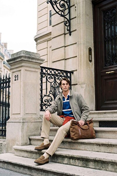 DeFacto Oversize Wide Fit Polo Collar Zippered Coat F8506Ax26Sp