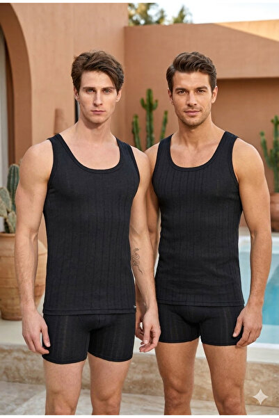 Berrak Pachet de 2 maiouri premium pentru bărbați, din țesătură de bambus tex...