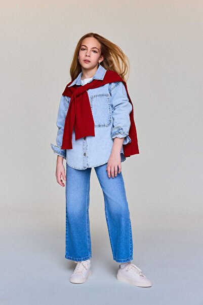 DeFacto 90s Wıde Leg Jean Pantolon Kız Çocuk G4648A826SM