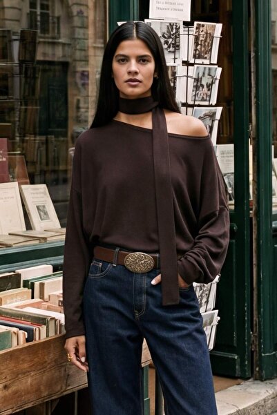 DeFacto Γυναικείο T-shirt G7863AX/BN130 ΚΑΦΕ