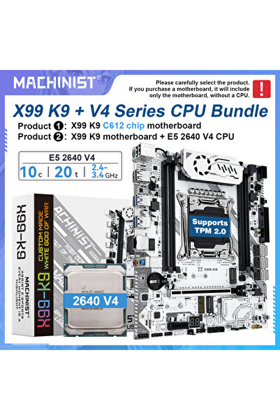 choice2 لوحة أم + معالج MACHINIST X99 k9(c612)A2011-3، طقم اختياري للوحة الأم...