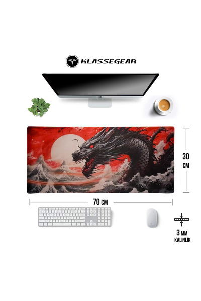 KlasseGear Pro Drake Dawn 70x30 Cm Xl Gaming Oyuncu Mouse Pad Mousepad