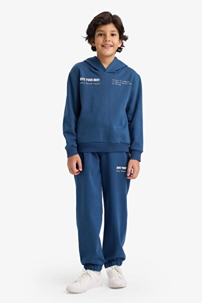 DeFacto 2Li Takım Printed Hooded Sweatshirt Sweatpants Boys G5640A825Cw