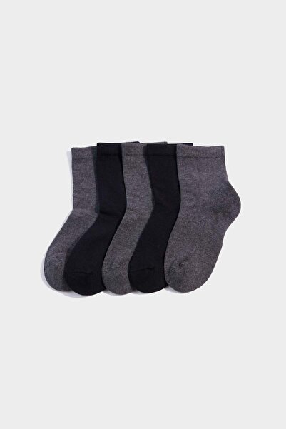 DeFacto Stitch-Free 5-Pack Modal Towel Socks for Boys G8074A8Ns