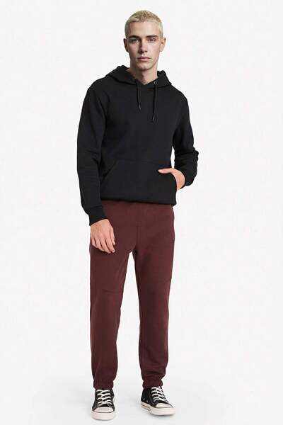 DeFacto Regular Fit Beli Bağcıklı İçi Yumuşak Tüylü Paçası Lastikli Baskılı F...