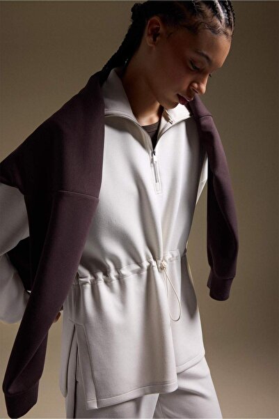 DeFacto Long Fit High Collar Modal Sweatshirt F9065Ax26Sp