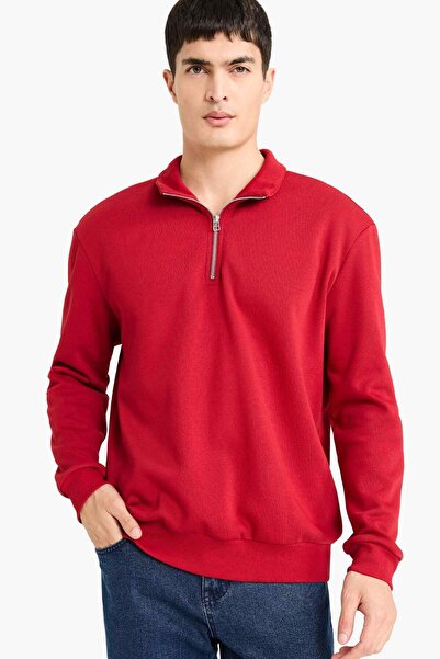 【Abendrot.015】 Defacto Kırmızı Erkek Sweatshirt Modelleri, Fiyatları 2026