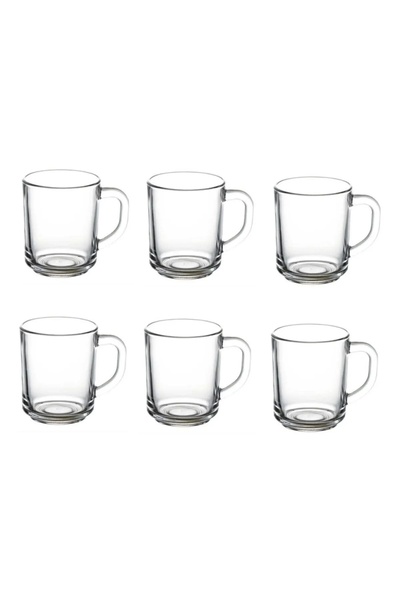 Paşabahçe 55029 Pub Kulplu Cam 6lı 250 Ml Kupa Bardağı Takımı (PAŞABAHÇE GLASS4YOU SERİSİ)