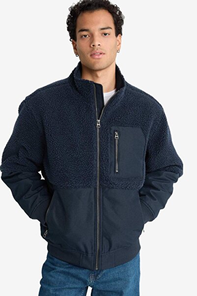 DeFacto Regular Fit Knitwear Detailed Inner Pocket Plush Coat F5048Ax25Wn