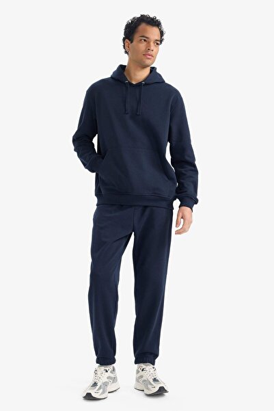 DeFacto Regular Fit 2-Piece Tracksuit Set Hooded Sweatshirt Sweatpants F9624A...
