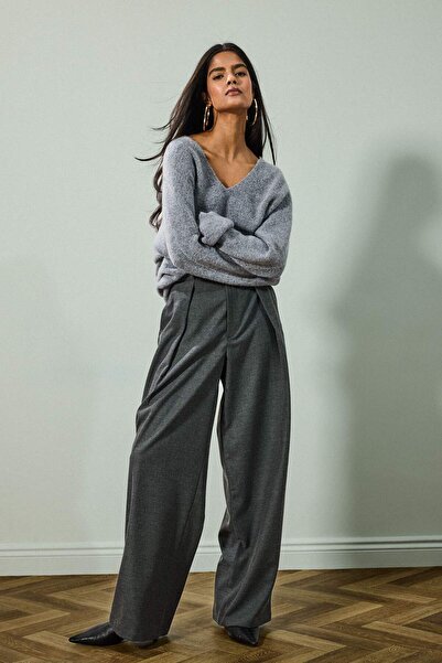 DeFacto Широкі штани з двома кишенями, високою талією і прямими штанинами G67...