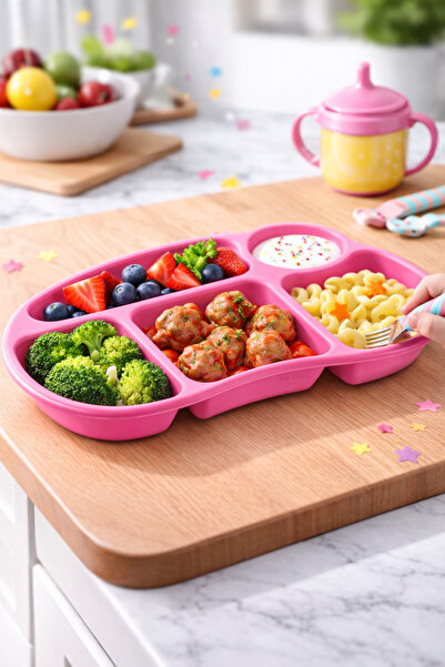 Melkan Home Bölmeli Çocuk Yemek Tabldot - Anaokulu & Kreş İçin Kahvaltı ve Ye...