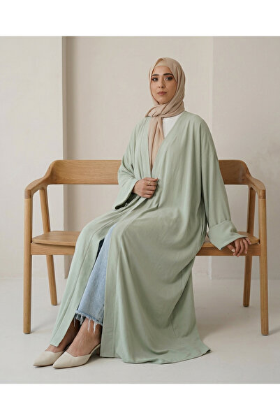 Nisaje Official Kadın Tesettür Giyim Abaya Ferace Elbise Mint Yeşili