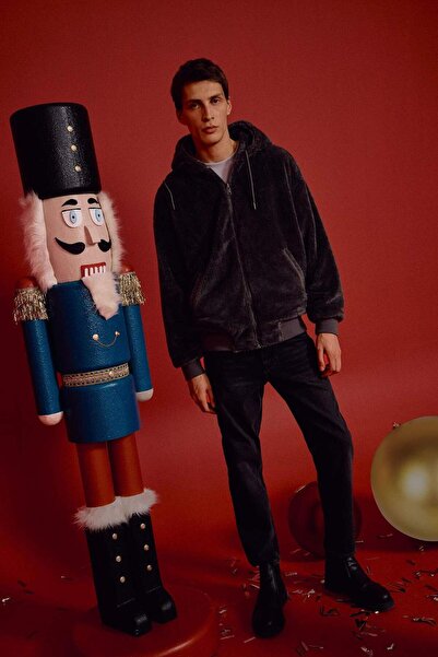 DeFacto Tailored Regular Fit Straight Leg Corded Fabric Velvet Trousers F0462...