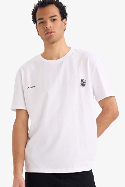 DeFacto %100 Pamuk Atatürk Baskılı Tişört G6505AX25WN