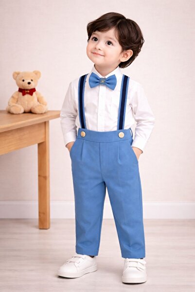 tubibebe Mavi/lacivert Pantalon Model Doğum Günü Kostümü - Özel Gün Kıyafeti