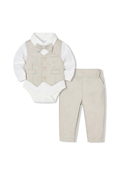 Kidohug Costum elegant pentru băieți, Little Vanilla, bej