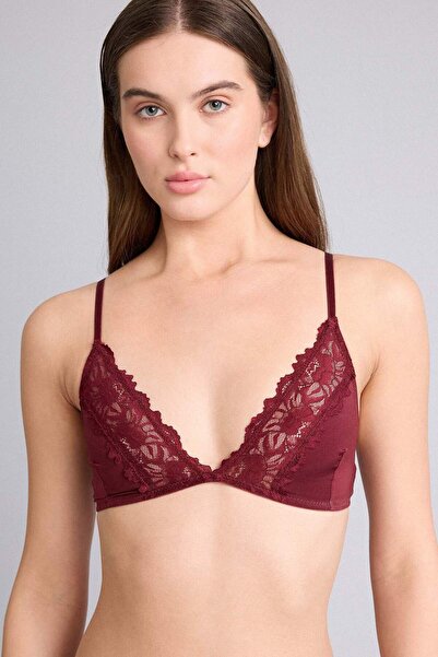 DeFacto Сатенен сутиен с дантелени детайли, без чашки, без подложки, без бане...