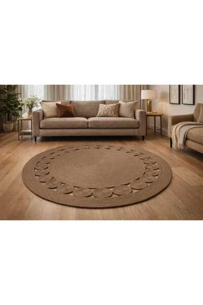 Armağan Garajı El Yapımı Jüt İp Dekoratif Paspas Antre Mutfak Salon Kapı Önü ...