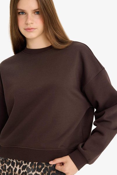 DeFacto Kalın Basıc Sweatshirt D6645AX25WN