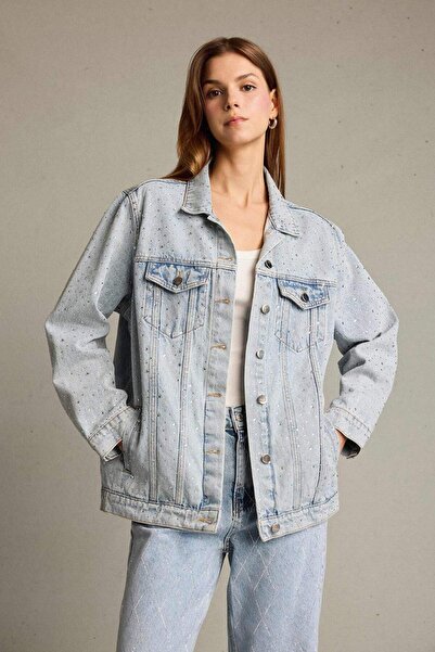 DeFacto 100% Cotton Buttoned Pocket Denim Jacket G3602Ax25Au