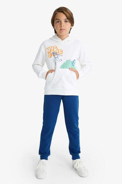 DeFacto 2Li Takım Printed Hooded Sweatshirt Sweatpants Boys F2595A825Au