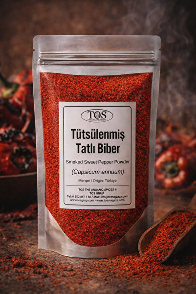 TOS The Organic Spices Tütsülenmiş (Füme) Tatlı Biber 50 gr (1. Kalite) Capsi...