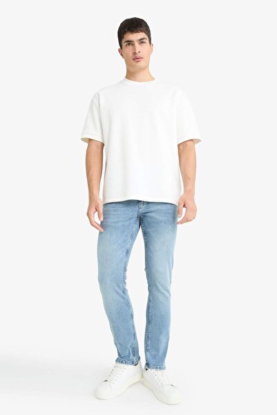 DeFacto Pedro Slim Fit Narrow Fit Regular Waist Narrow Leg Jeans G2614Ax25Au