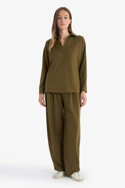 DeFacto Barrel Fit Straight Leg Pants F9575Ax25Au