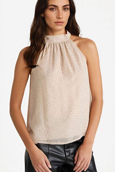 DeFacto Regular Fit Halter Neck Chiffon Sleeveless Blouse G0129Ax25Au