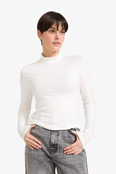 DeFacto T-shirt sa visokim ovratnikom i dugim rukavima G4224AX25AU