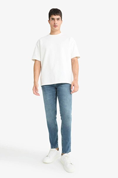 DeFacto Pantaloni de blugi Pedro Slim Fit, cu talie normală, cu picioare îngu...