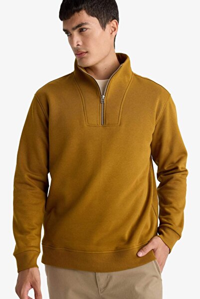 DeFacto Hanorac gros cu fermoar, cu jumătate de gât, cu ajustare normală F413...