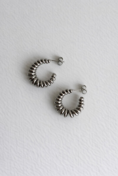 Owentis حلق فولاذي فضي مجعد - لا يسود -