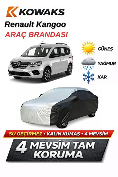 KOWAKS Renault Kangoo Oto Branda, Araba Brandası, Siyah-Gri