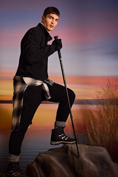 DeFacto Pantaloni de trening din fleece cu buzunare cargo F1737AX25WN