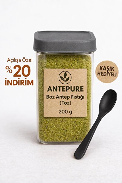 ANTEPURE Antep Boz Yeşil Toz Fıstık (Premium Kalite)- Baklava, Pasta ve Tatlı...