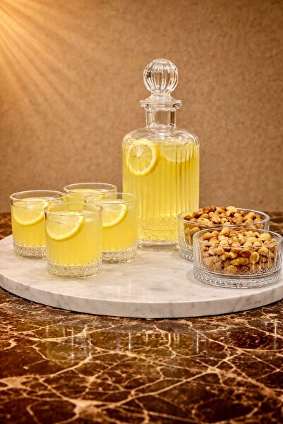 Maloria 7 Parça Lüks Kokteyl Seti | 1200 cc Karaf + 4 Adet 285 cc Bardak + 2 ...