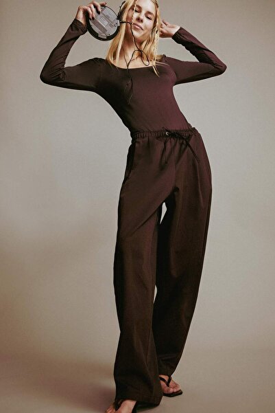 DeFacto Pantaloni de sport groși cu șireturi în talie F8558AX25AU