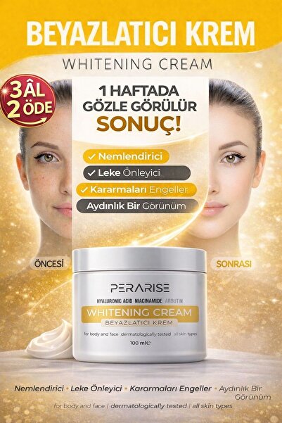 PeraRise Beyazlatıcı krem Cilt Yüz Koltuk Altı Bikini Bölgesi Dirsek Beyazlat...