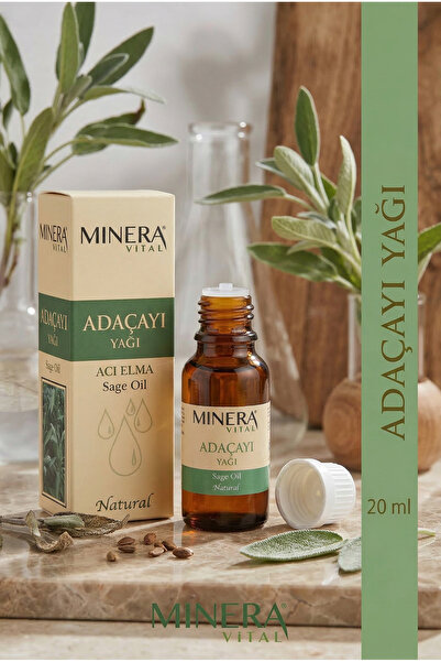 MİNERA VİTAL Adaçayı Yağı 20 ml (Sage Oil) Damlalıklı Cam Şişe