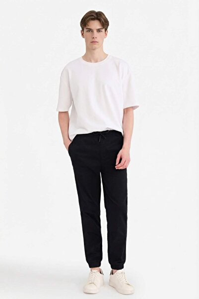 DeFacto Pantaloni Jogger Fit cu talie cu șireturi și trei buzunare F4680AX25AU