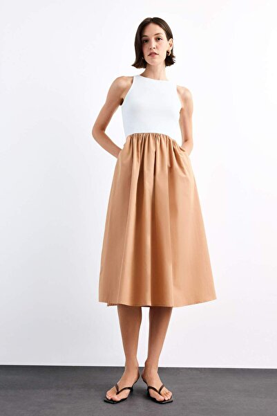 DeFacto Crew Neck Sleeveless Midi Dress G1067Ax25Sm