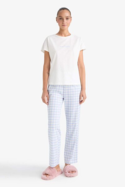 DeFacto Set de pijamale Regular Fit Top cu mâneci scurte Partea de jos în car...