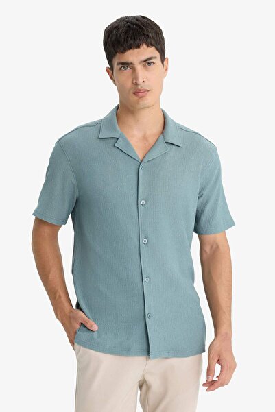 DeFacto Modern Fıt Polo Yaka Penye Kısa Kollu Gömlek C4125AX25SM