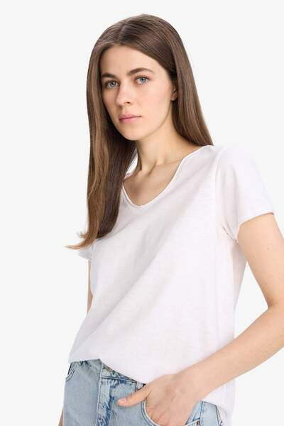 DeFacto Regular Fit V-Neck Short Sleeve T-Shirt C2058Ax24Sm