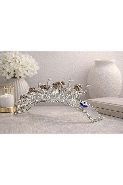 ÖZ KRİSTAL DESİGN Yedili Köprüde Fil Gümüş