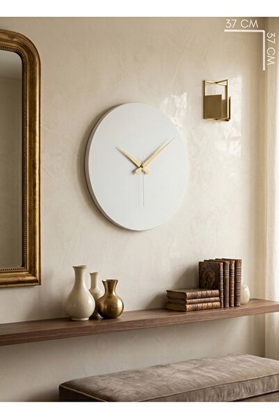 MOOCLOCK Round Model Metal Sıvama Akar Sessiz Mekanizmalı Duvar Saati  (40*40...