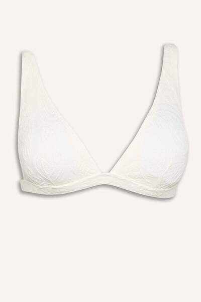 DeFacto Regular Fit Brode Bikini Top-Fall in Love E3897Ax25Sm