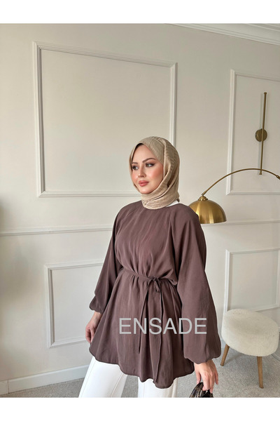 ensade سترة منسوجة بأكمام بالون